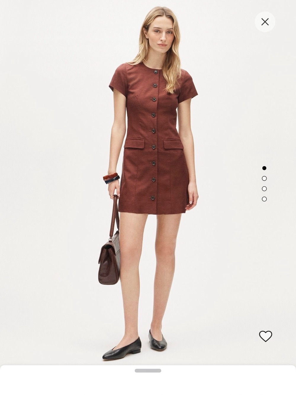 Button-Front Mini Dress
